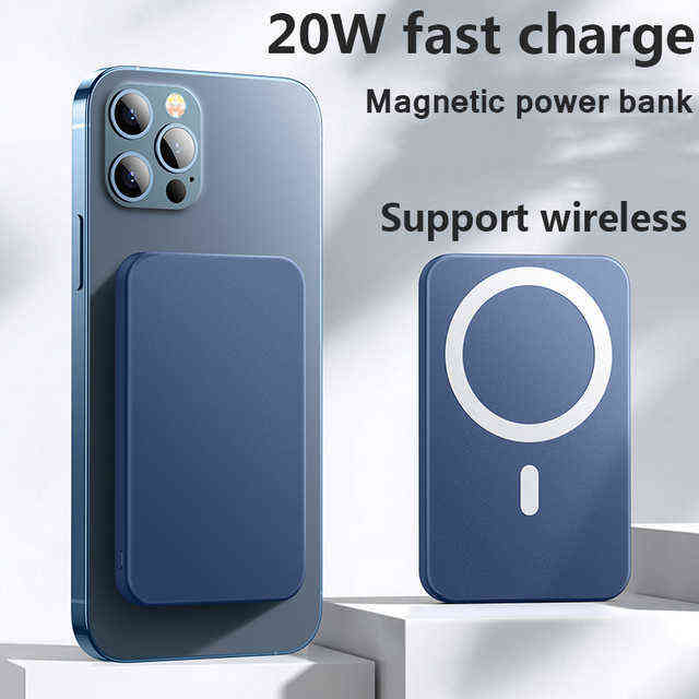 

W Power Bank Magnetic Wireless Fast Charger For Magsafe Mobile Phone Battery For Iphone Mini Pro max Mah J220531