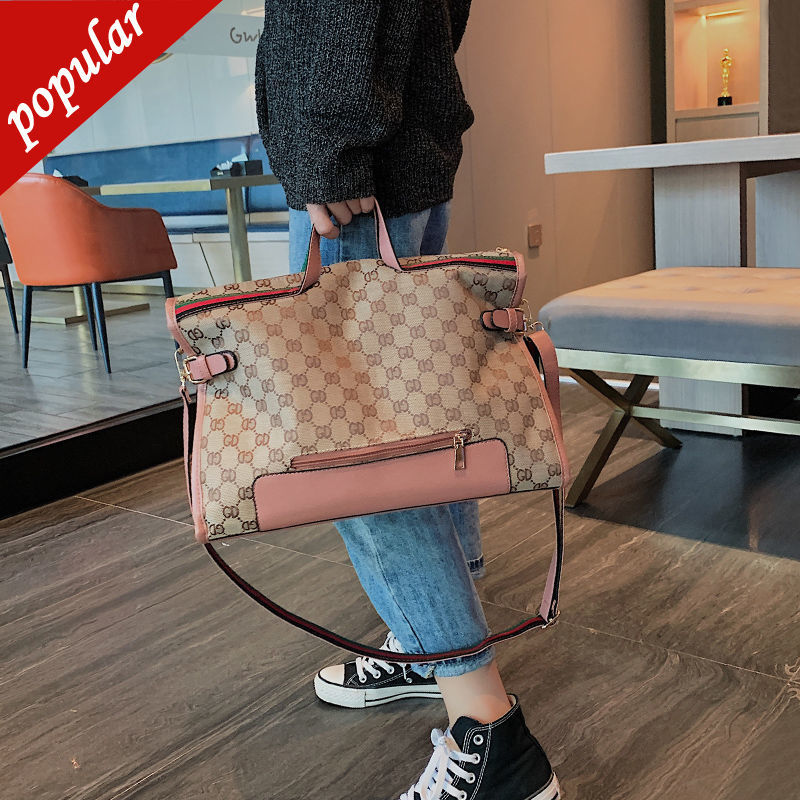 

Online Designer Brand Bags Crossbody Tote New Canvas Women's Single Shoulder Versatile Fashion Printed Large Capacity Handbag, Brown 1