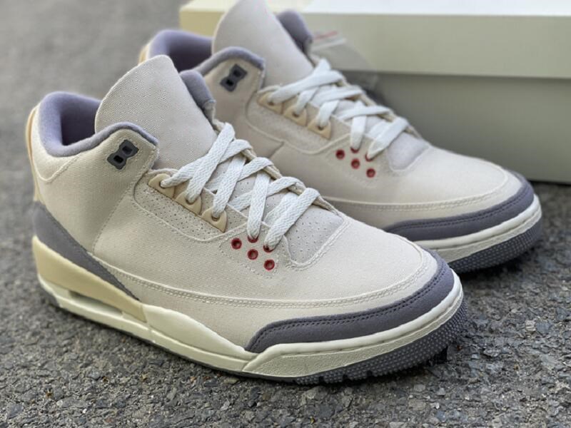 

Limited Edition 3 Muslin Man Basketball Designer Shoes University Red Cement Grey Sail Fashion Sport Sneakers High Quality Come With Box Size US7-13, Muslin university red cement grey sail