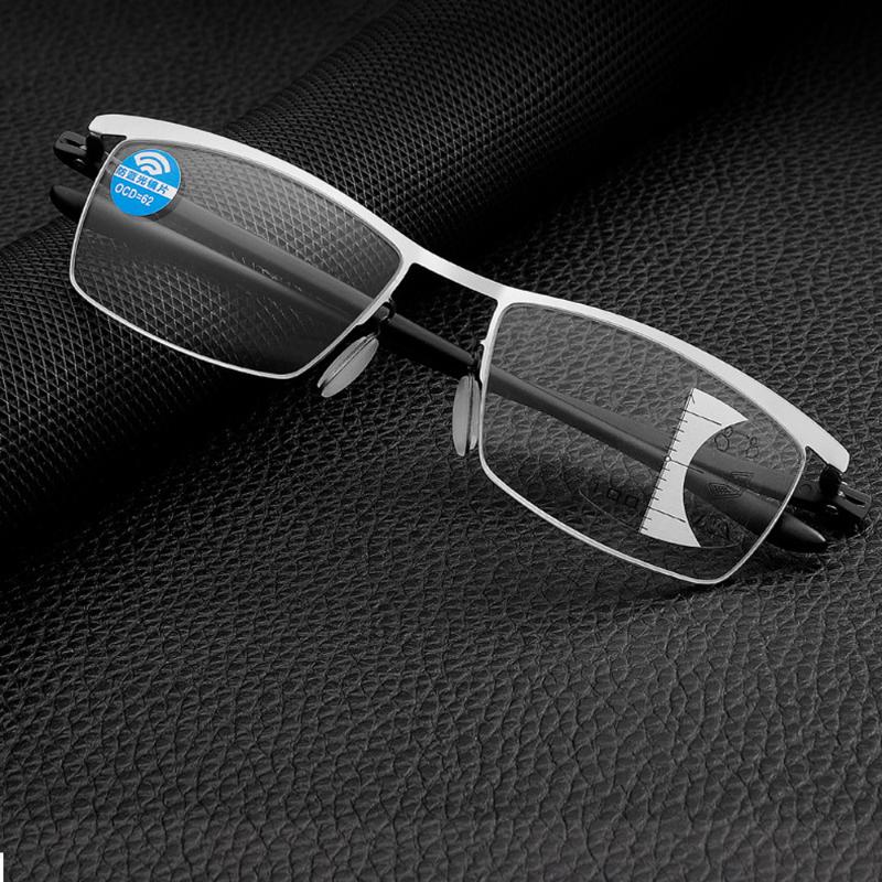 

Sunglasses Progressive Multifocal Reading Glasses Rectangular Metal Optical Eyeglasses Men Women Ultralight Business 0.75 To 4.0Sunglasses