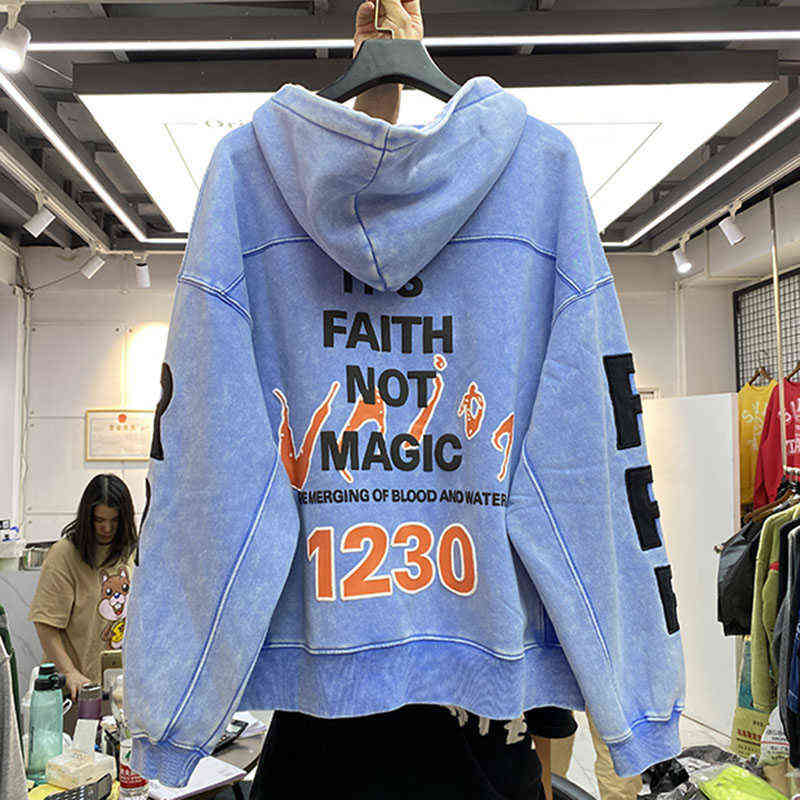 

RRR123 Plus Velvet Hoodie Hip Hop Embroidery Blue Men Women High Quality RRR123 Oversized Pullover T220726, 01