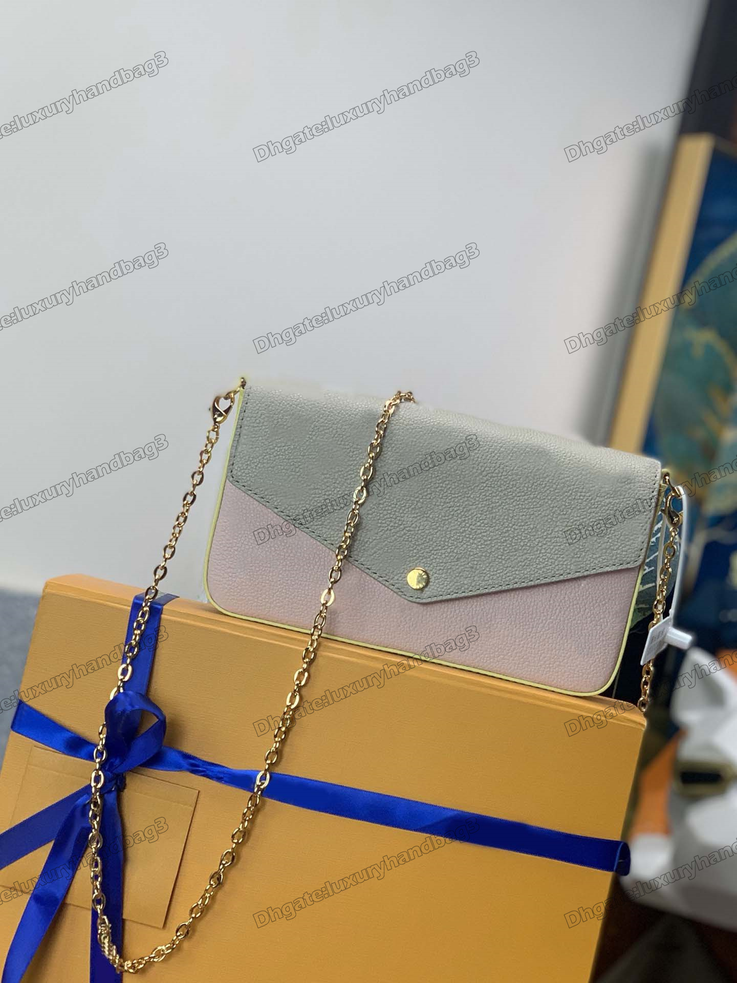 

M81359 Luxury POCHETTE FELICIE Handbag Purse Women Chain Designer Shoulder Bag 3pcs set with Box Embossed Flower Clutch Crossbody Messenger Bags Tote