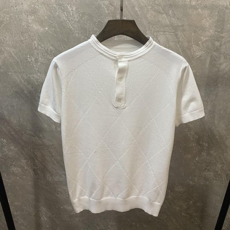 

Men's Polos Men Summer Stand Collar Knitted Shirts Short Sleeve Mens Casual Slim Fit Streetwear Homme A41Men's Men'sMen's, White