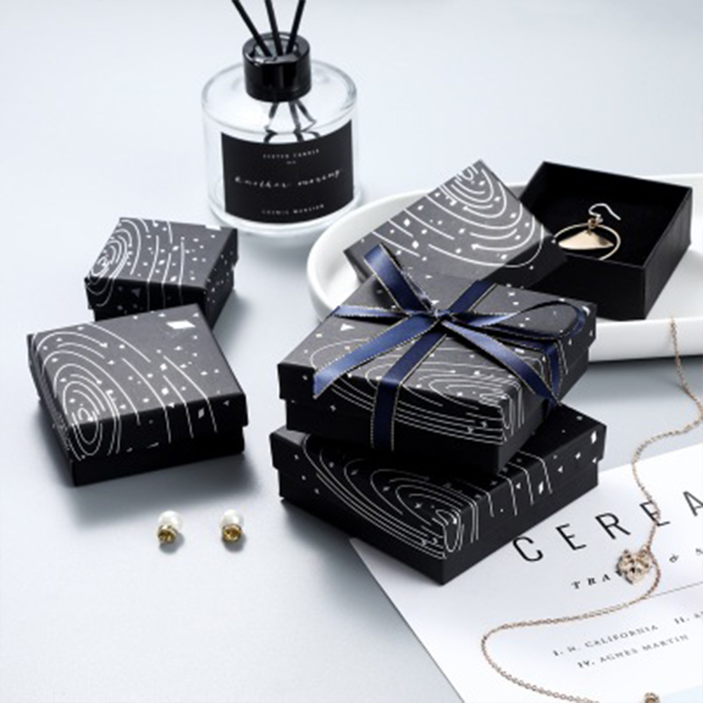 

Jewelry Display Box Starry Sky Pattern Gift Case for Bracelet Necklace Ring Packaging Present Wedding Bride Jewelry Organizer
