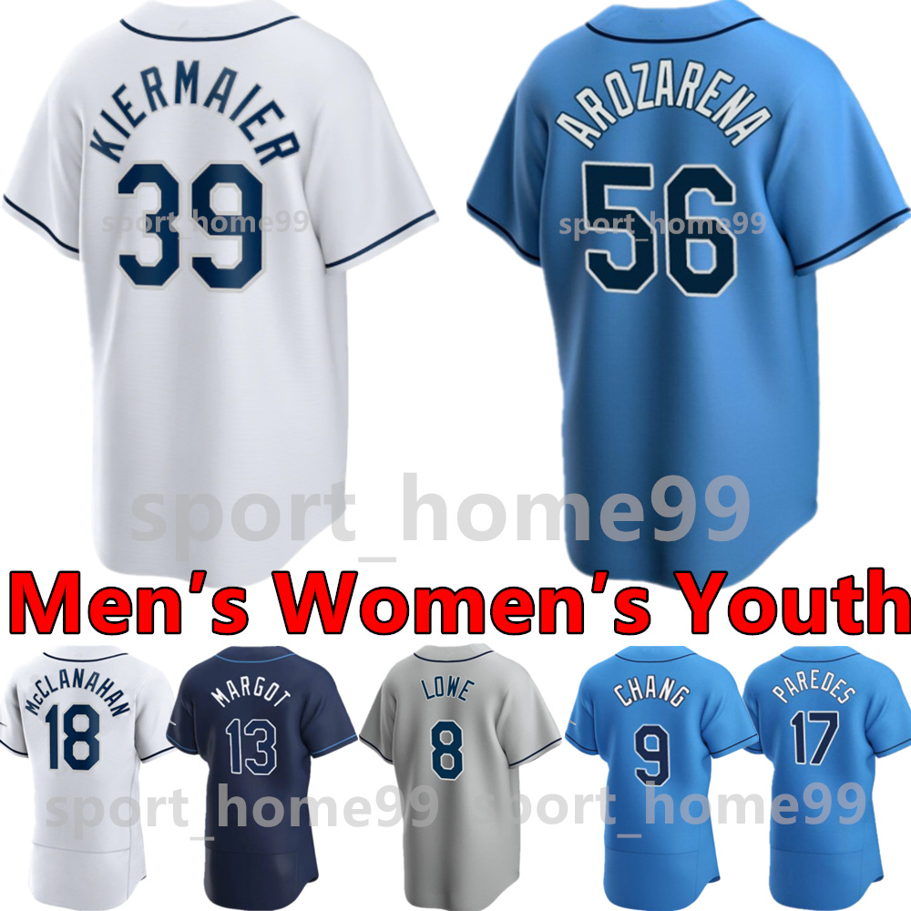 

2022 Custom 56 Randy Arozarena Jersey 2 Yandy Diaz 0 Taylor Walls 9 Yu Chang 8 Brandon Lowe 17 Isaac Paredes 43 Harold Ramirez 39 Kevin Kiermaier Baseball Jerseys, Colour 9