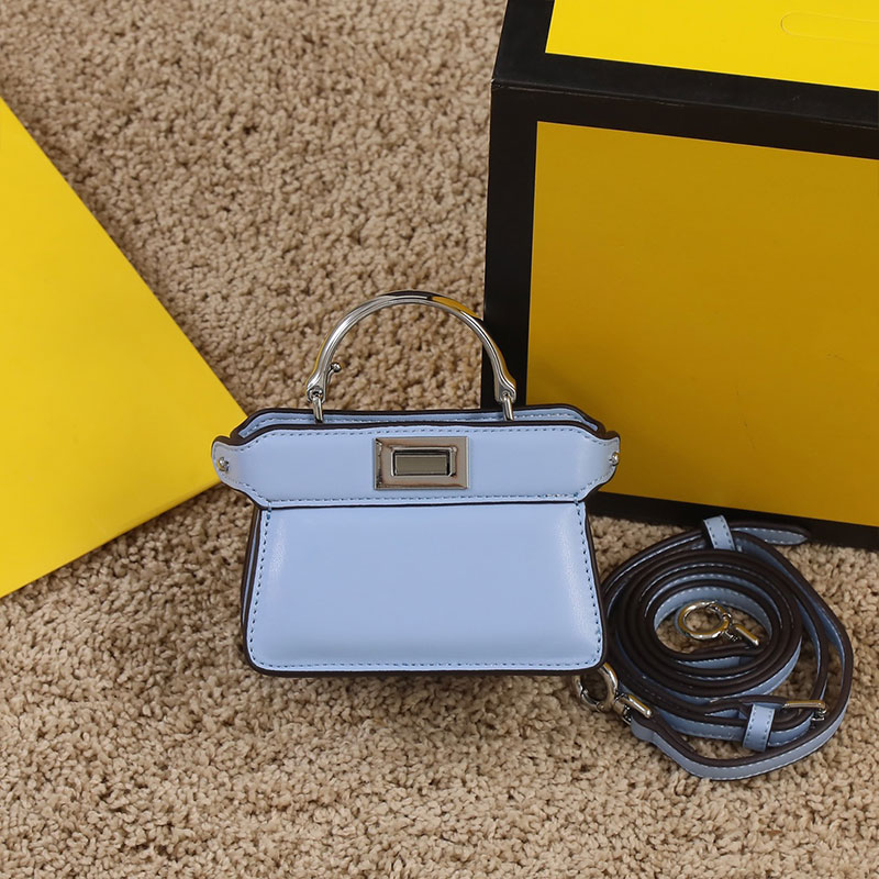 

Mini Peekaboo Cross Body Bag Handbags Purses Metal Handle Box Package Tote Bags Lady Fashion Sheepskin Material Shoulder Crossbody Handbag 14 Colors Totes Wallets, Gold
