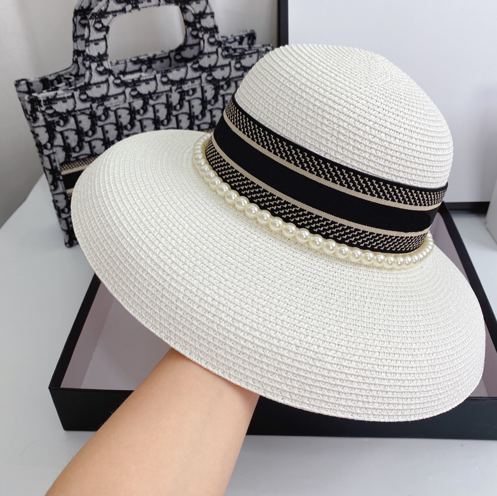 

Resort Straw Hats Luxury Designer Caps Mens Womens Bucket Hat Wide Brim Cap Letter Outdoor Beach Sunhat Classic Brand High Quality, Red