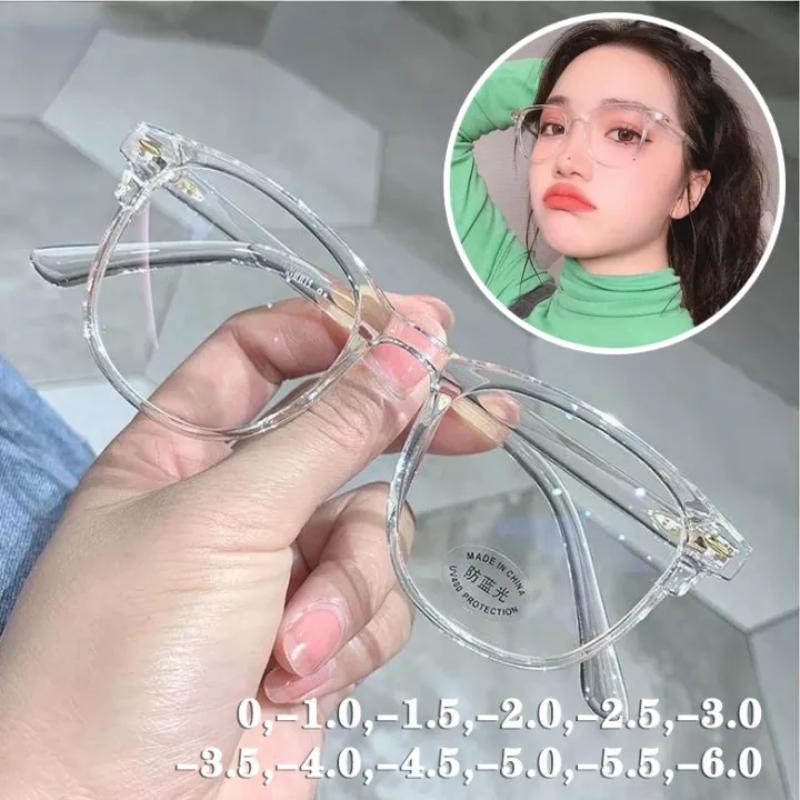 

Sunglasses Finished Myopia Glasses Transparent Women Black Eyeglasses Prescription Shortsighted Eyewear -1.0-1.5-2.0-2.5-3.0 To -6.0Sunglass