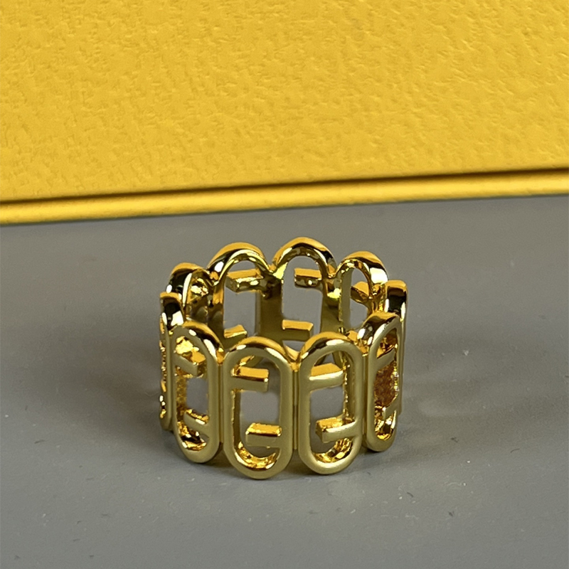 

Womens Designers Ring Gold Luxury Jewelry Designer Love Rings Engagements For Women F Ring Brands Necklace New 22041902R