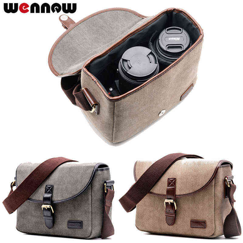 

Wennew Retro Camera Bag Photo Case for Olympus OMD EM1 EM5 EM10 OM-D E-M1 E-M5 E-M10 Mark III II 3 2 E-600 E-550 E-520 E-500 AA220324