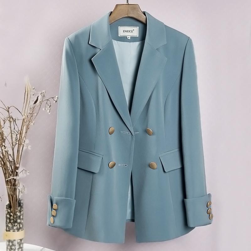 

Women' Suits & Blazers Spring Autumn Women Solid Color Blazer Jacket Female Loose Long Sleeve Coats Ladies Double Breasted Suit Outwear M52, Wumailan