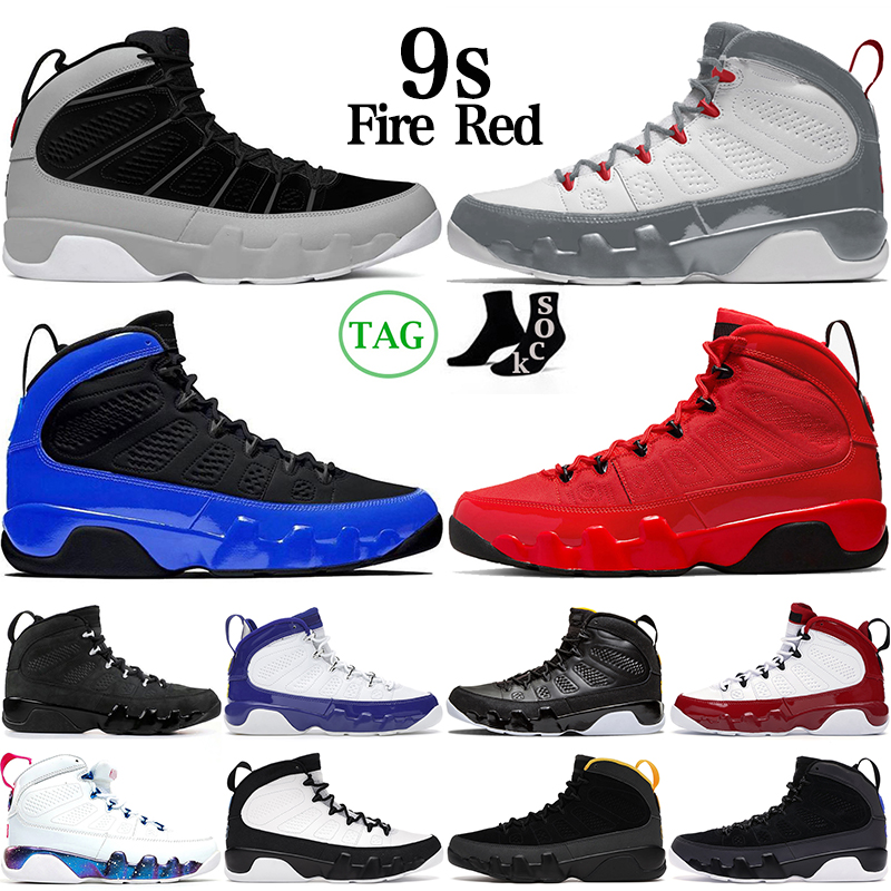 

Jumpman 9 9s mens basketball shoes Fire Red Particle Grey Bred Racer Blue Gym Red Anthracite Chile Change The World men sports trainers sneakers 7-13