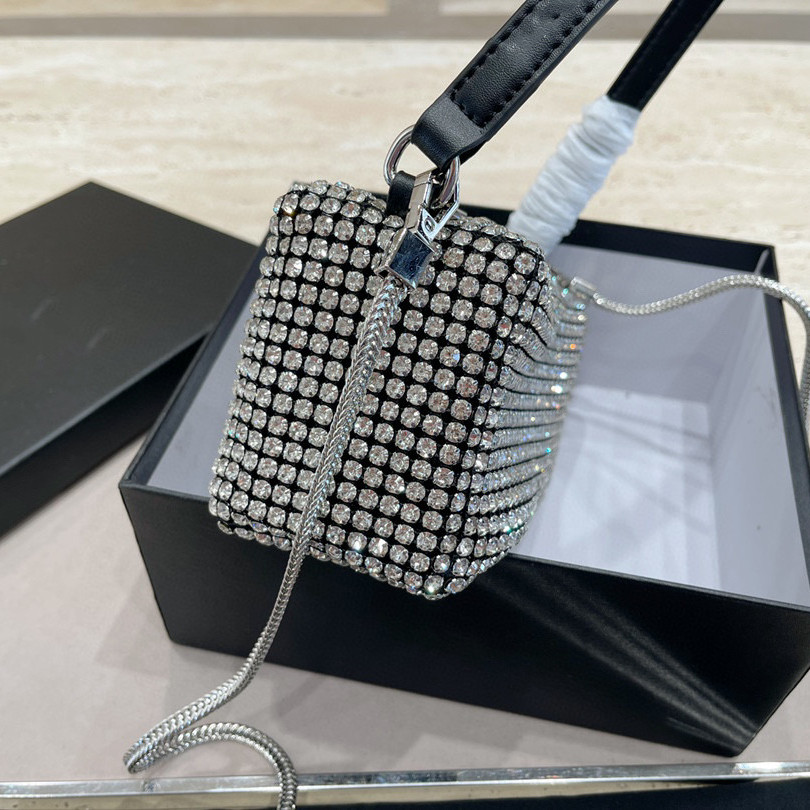 

Classic wang Luxurys Designer Bags Wallet Women Mini Purse Pack Shoulder Crossbody Package Clutch diamond Handbags Stock 2023 Fashio, No bag