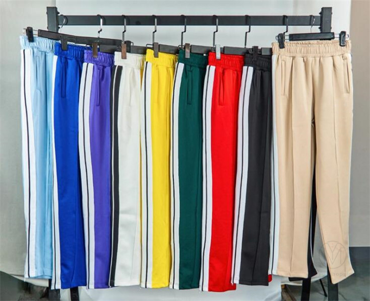 

More color Mens Womens Pants Sports Pant Designers Tracksuits Suits Loose Coats Jackets Hoodies Sweatpants Rainbow Drawstring Zipper Trousers Casual Sportswears