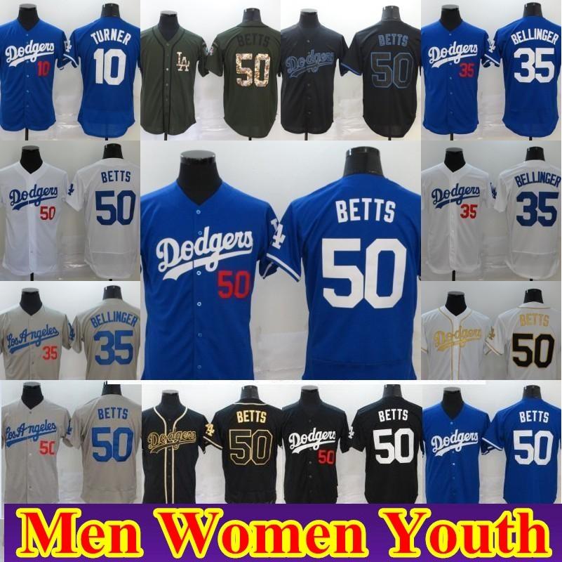 

New 2020 Men Women kids youth Dodger Jersey Game Mens 35 Cody Bellinger 50 Mookie Betts Jerseys Stiched Name Ans Number In Stock, As shown in illustration