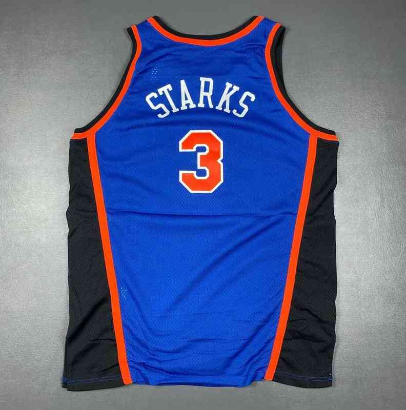 

Cheap Jersey Rare Basketball Men Youth Women Vintage Retro John Starks Champion 95 96 High School Size -5xl Custom Any Name or Number, Blue youth s-xl