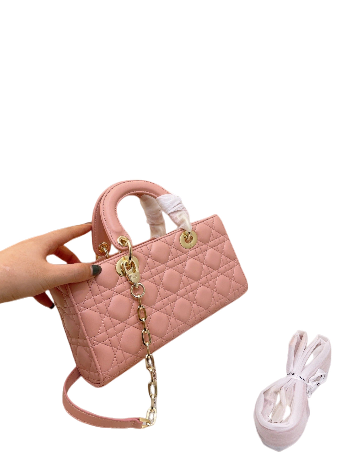 

22 SS new lady d-joy horizontal armpit Princess bag Totes cross Body Fashion Shopping Satchels Classic cannage rattan stitch leather crossbody satchel purse handbag, Customize