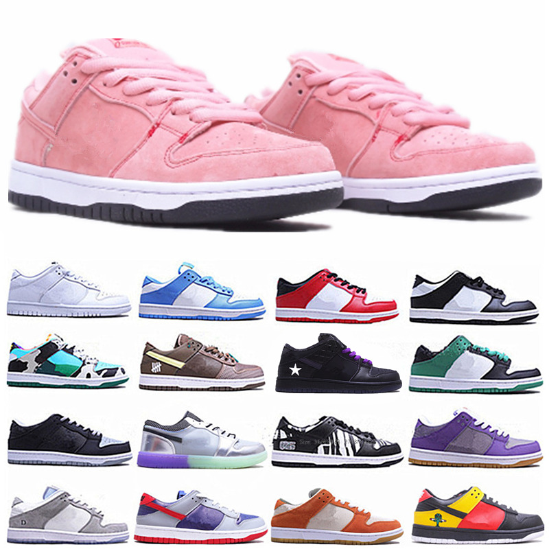 

UNC Designer Low Casual Running Shoes Panda Triple Pink Foam Black White Grey Fog Chunky Dunky Kentucky Syracuse Mens Womens Harvest Moon Medium Trainers Sneakers