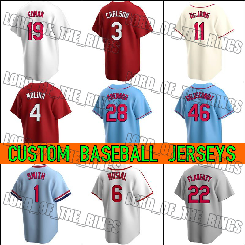

Baseball Nolan Arenado Paul Goldschmidt Jersey Yadier Molina Paul DeJong Dylan Carlson Jerseys Adam Wainwright Albert Pujols Ozzie Smith Stan Musial, Man custom jersey (hq)
