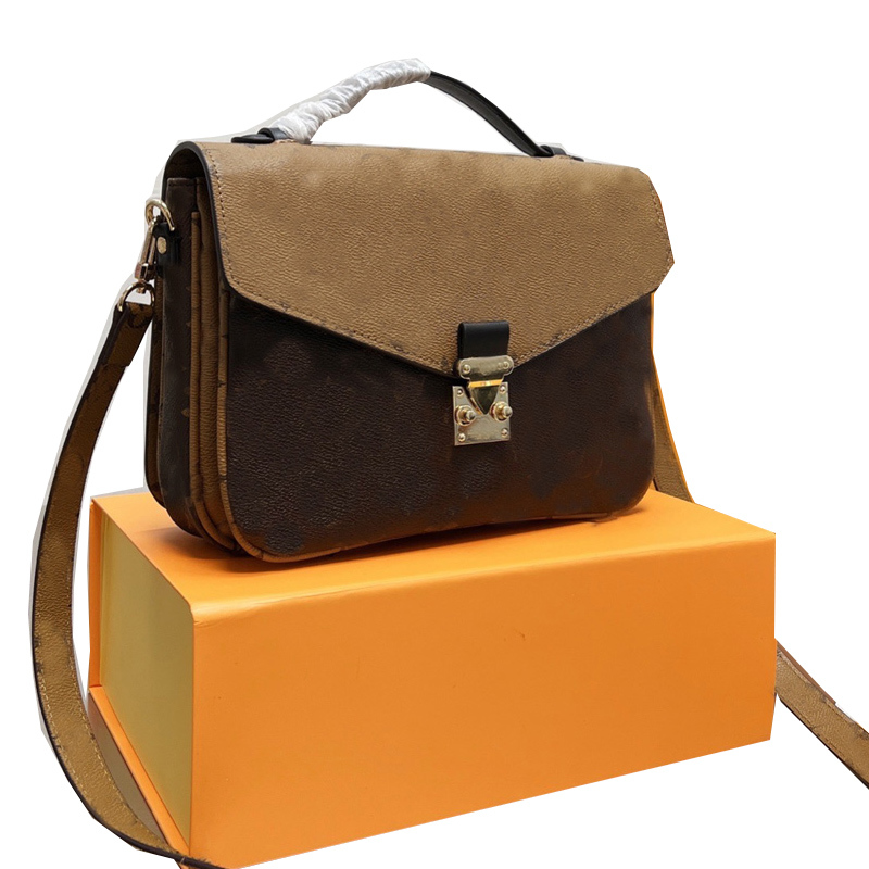 

high-quality Messenger Bag Women Handbag Purse Metis Crossbody Bags Genuine Leather Classic Letter Detchable Shoulder Strap Lady Totes
