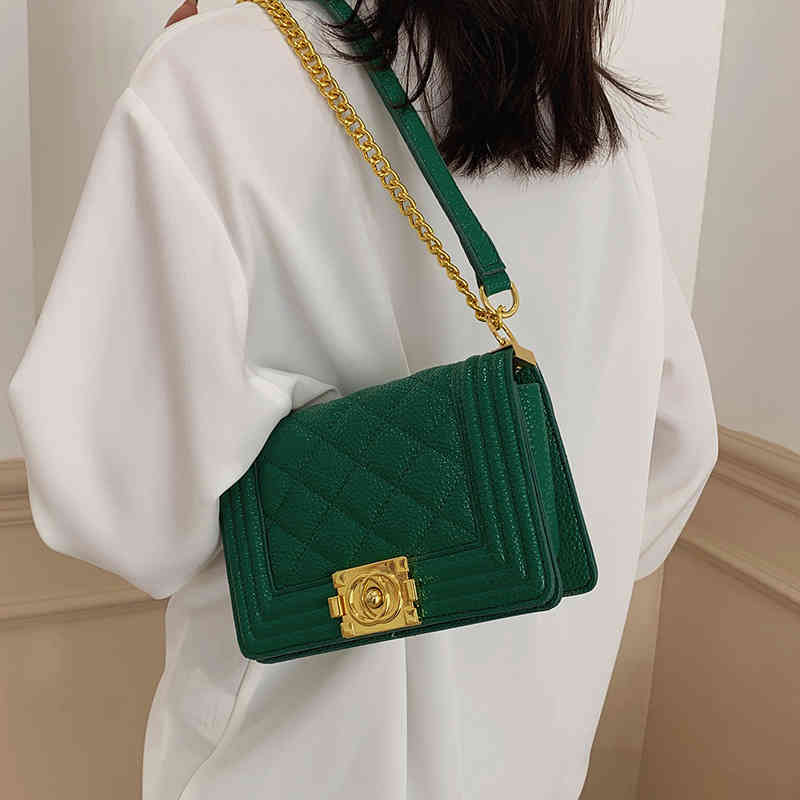 

62% OFF 2022 new trendy s Bag women's fashion versatile caviar pattern messenger spring buckle chain shoulder bag, White