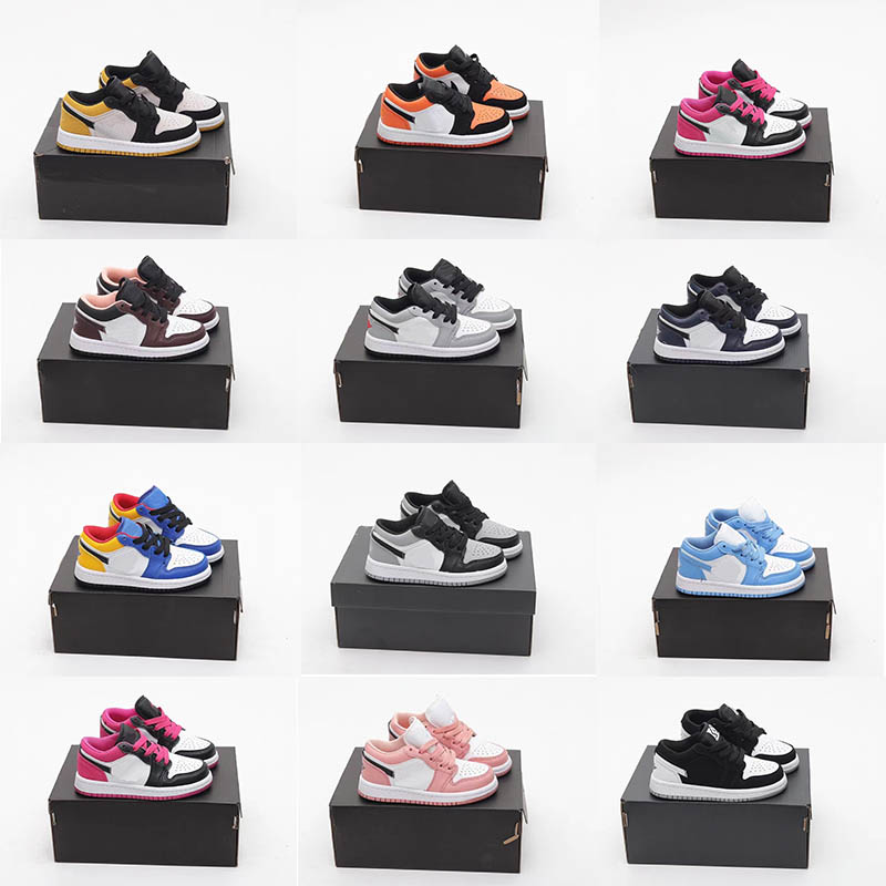 

2022 Athletic 1s Kid Basketball Shoes Game Infants Royal Scotts Obsidian Chicago Bred Sneakers Melody Mid Multi-Color Tie-Dye Kids Eur 26-35, Box