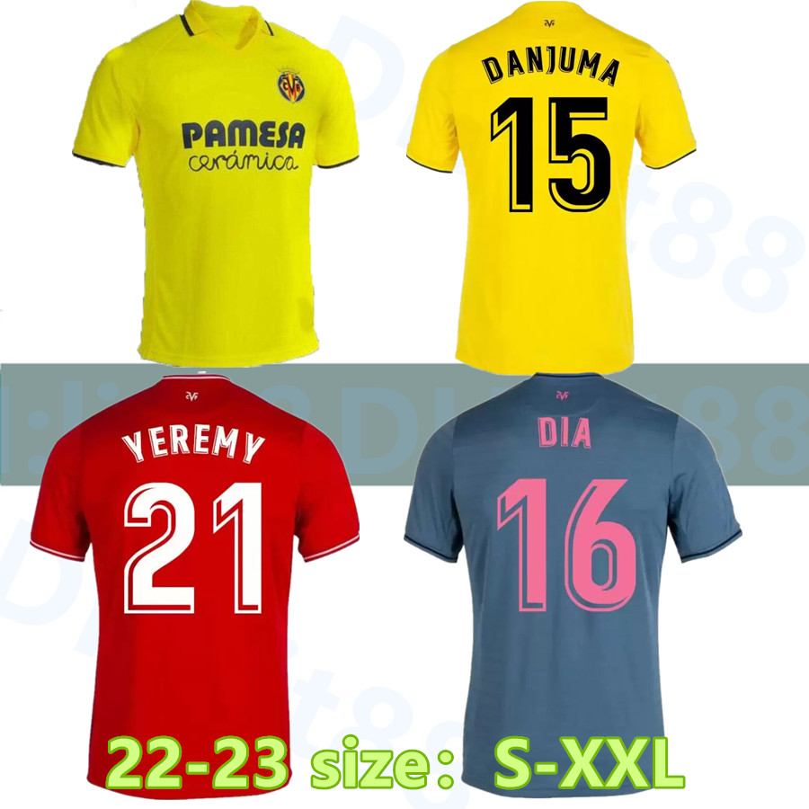 

21 22 23 Villarreal CF Soccer Jersey DANJUMA YEREMY DIA 2021 2022 2023 Football Shirt PAREJO PACO ALCACER GERARD PAU COQUELIN CHUKWUEZE DANJUMA Equipment Men Kids Kit, Home