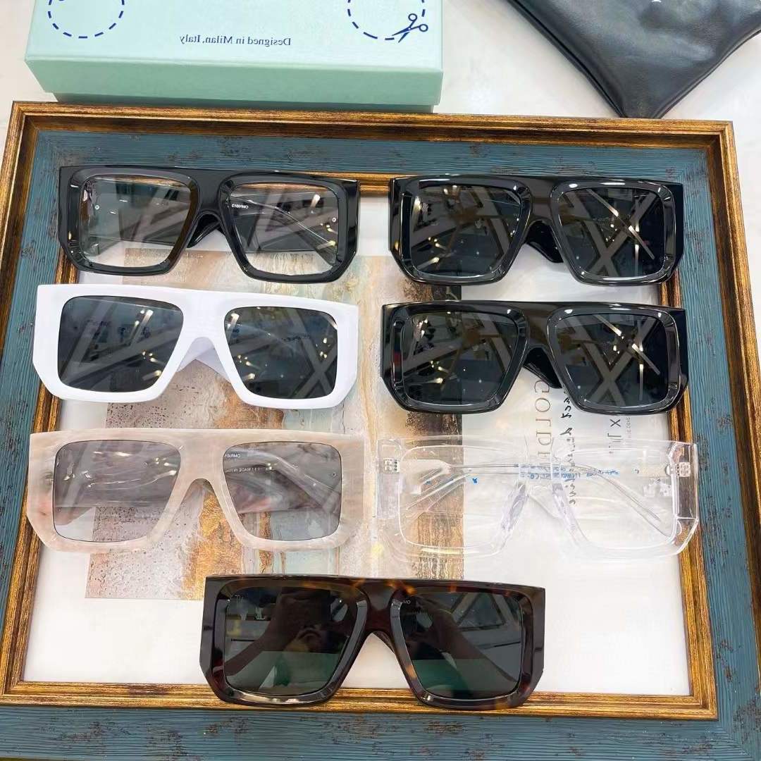 

Designer Sunglasses 60%off1 Family New Same Generous Plate Sunglass Women's Fashion Brand Versatile Men's Omri013