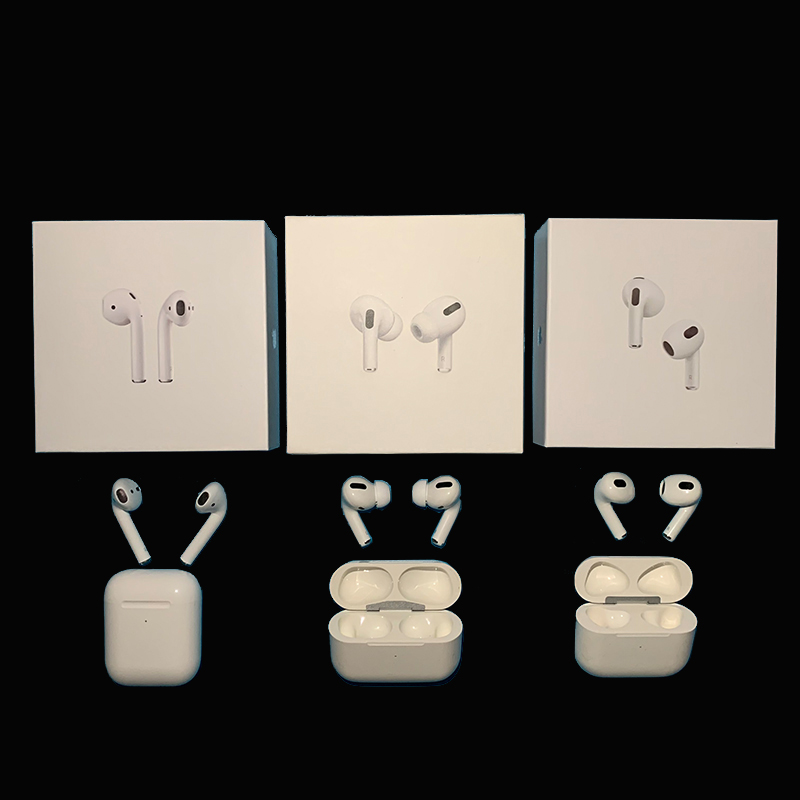 

High Quality Apple AirPods Pro 3rd generation Wirless Earphones Metal closure connector Rename GPS Wireless Charging Bluetooth Headphones with In-Ear Detection, Valid serial number