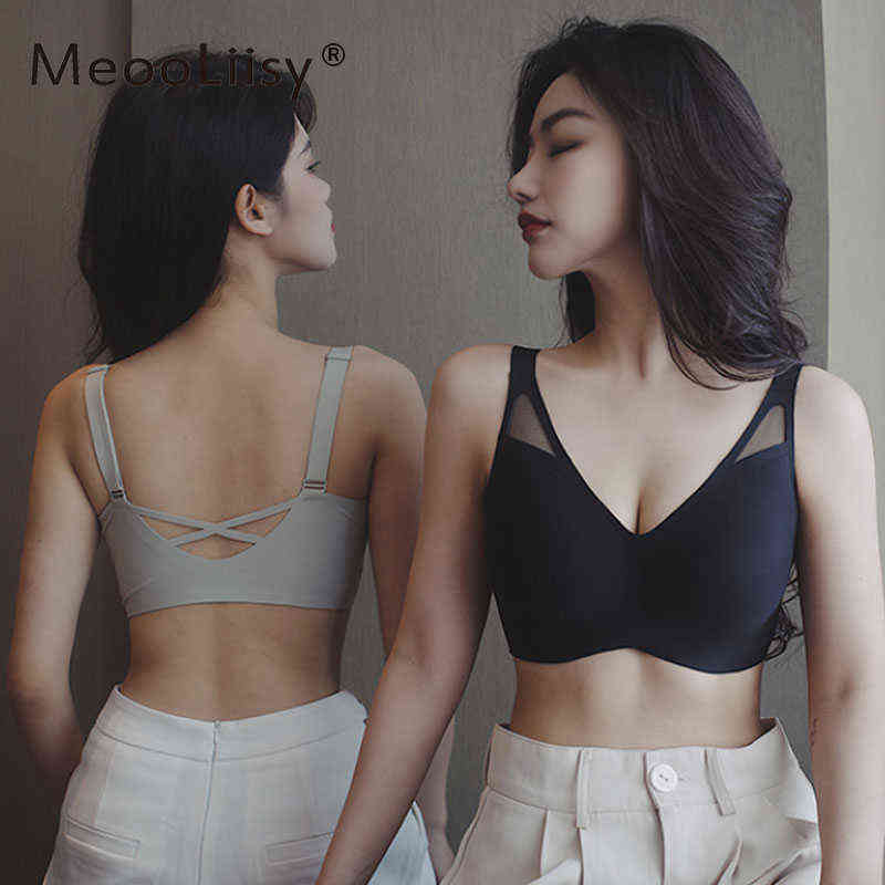 

MeooLiisy 5XL Plus Size Minimizer Bras for Women Beauty Back Sports Lingerie Thin Cup No Wire Tube Top Brassiere T220726, Xl 85cdeone size