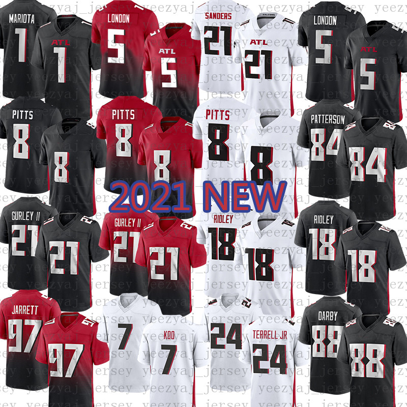 

Drake London Desmond Ridder Football Jersey Atlantas Falcon Kyle Pitts Marcus Mariota Cordarrelle Patterson Deion Sanders A.J. Terrell Jr. Ridley Deion Jones Jarrett, 2021 women(size:s-xxl)-lie y