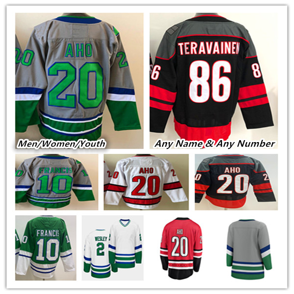 

Canes Reverse Retro Jersey Hockey Sebastian Aho Andrei Svechnikov Teuvo Teravainen Tony DeAngelo Trocheck Staal Brady Skjei Frederik Andersen Niederreiter Fast, Men retro white