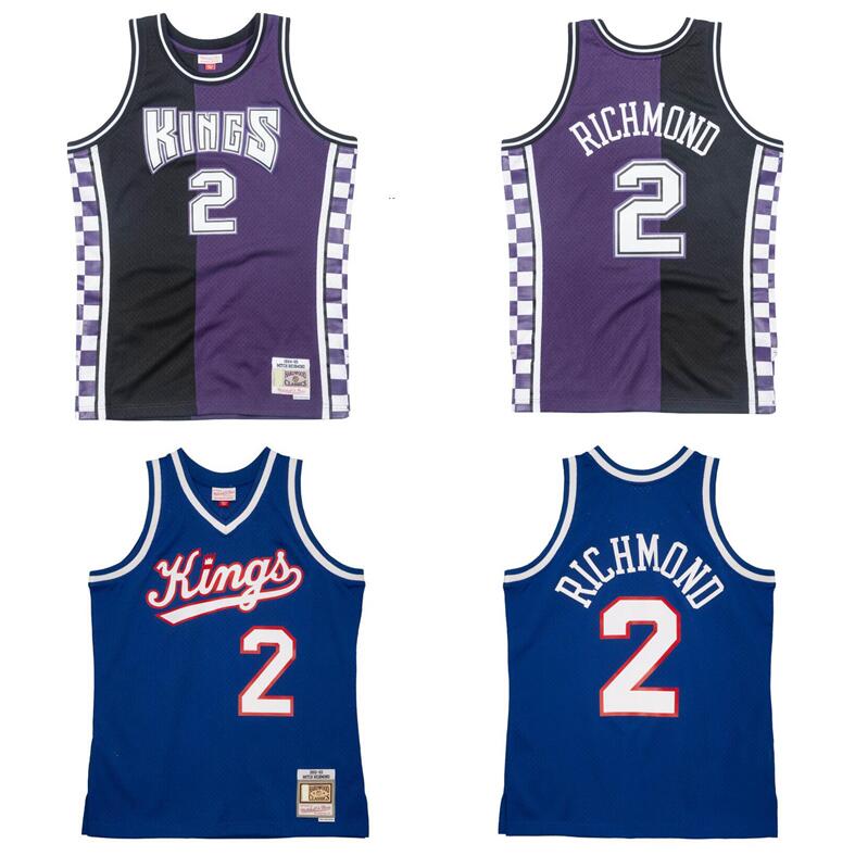 

Stitched Mitch Richmond basketball Jersey S-6XL Mitchell & Ness 1992-93 94-95 Mesh Hardwoods Classics Men Women kids retro jersey, Stitched jersey