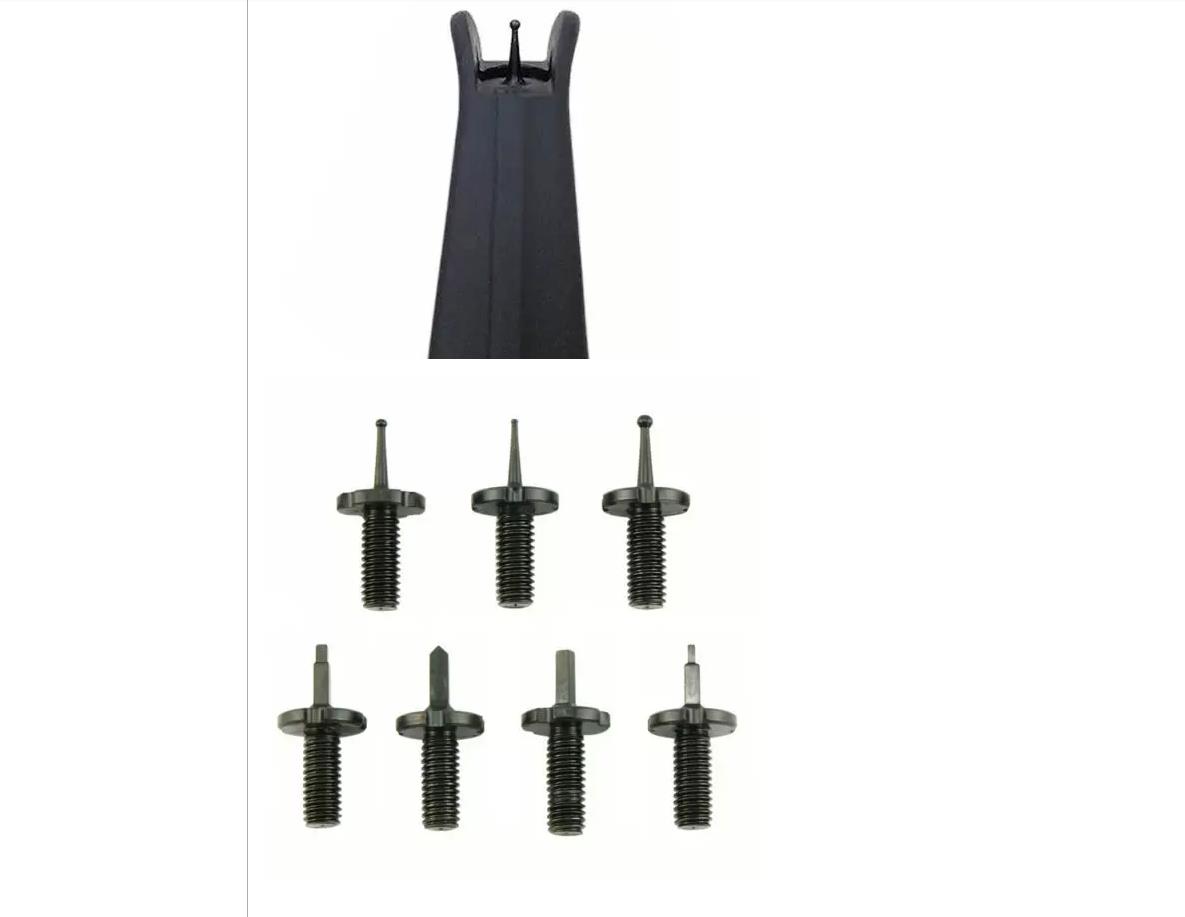 

7PK Front Sight Post Body Assortment Replacement Kit - Steel.cx, Bk