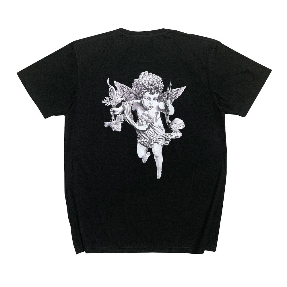 

Europe tide designer fashion luxury brand Women Men' T-Shirts colorful jellyfish snake splashing ink print INS casual hip-hop high street half-sleeve Black T-shirt, Mi black c01