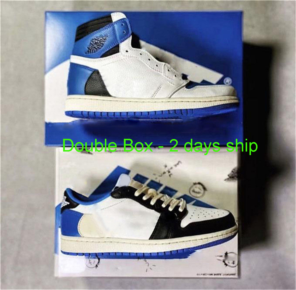 

with double box 2 days ship 2022 Authentic Travis Scotts Fragment 1 High OG SP Outdoor Shoes Mens Military Blue Cactus Jack PlayStation Low Sail Suede Shy Pink Sneakers