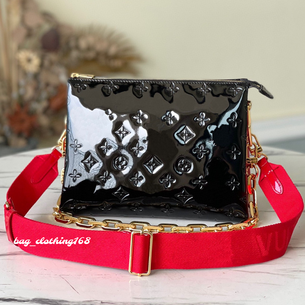 

Handbags High Quality Designers Bags Women Designer Black Purse Top Patent Leather Coussin Crossbody bag Chain Shoulder Bags Handbag, Payment