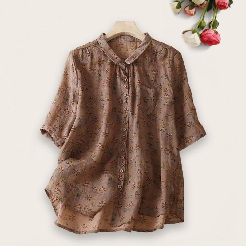 

Women's Blouses & Shirts Stylish Shirt Blouse Half Sleeve Lightweight Anti-Pilling Women Summer Casual Ultra-thin TopWomen's, Yellow