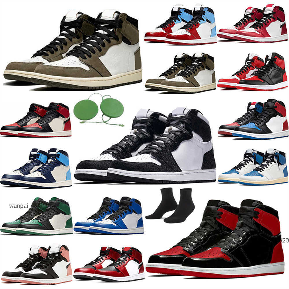 

jumpman 1s 1 Royal Patent bred basketball shoes for men Dark Marina Blue University Blue Bordeaux Chicago Black White Brotherho OG designer shoes, # 10