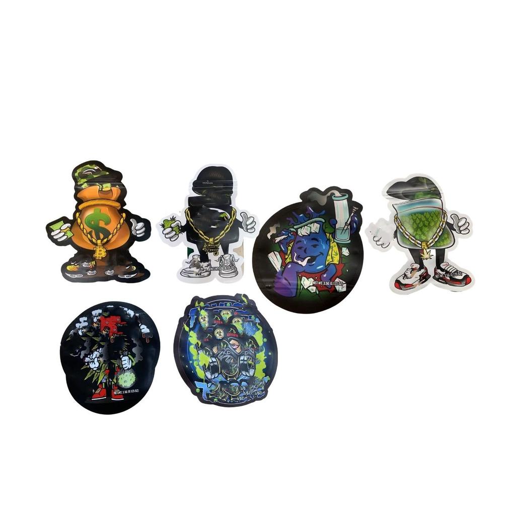 

Money Doja Smoking Mylar Bags Mask Shapedbags 3.5 Grams Smell Proof Zipper Package Edibles Gummies Special-shaped Empty Resealable Ba jllZiu