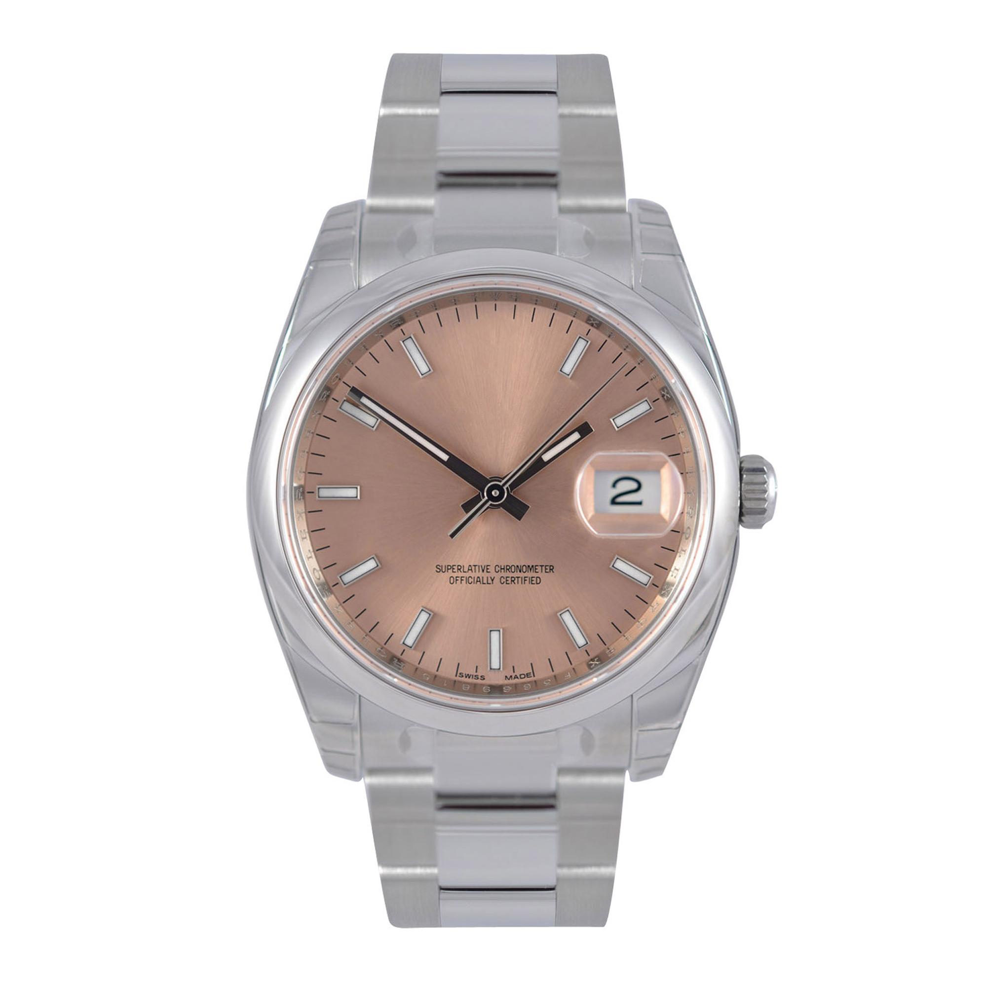 

High Quality Asian Watches 2813 Sports Automatic Mechanical Watch 36mm Pink Dial Fashion Stainless Steel Strap Casual Luxury Ladies Watchs Sapphire Glass m115200, Multi-color