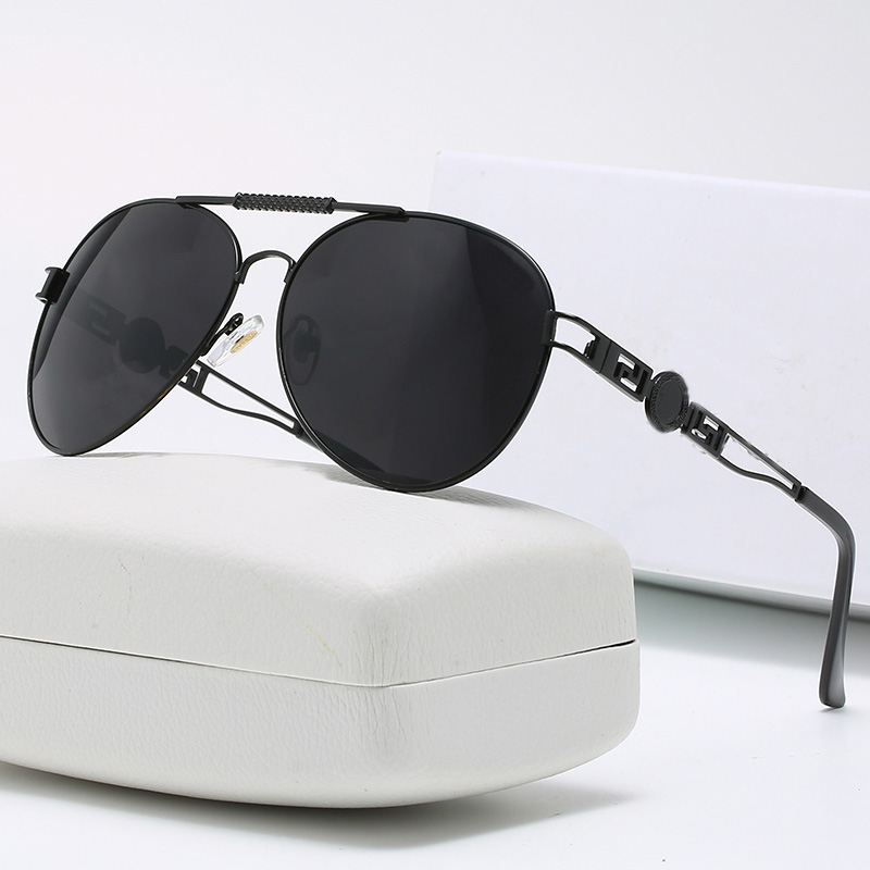 Fashion Pilot Sunglasses Designer Women 2022 Luxury Brand V Sun Glasses Men Rectangle Square Black Oversized Big Frame Eyewear UV400 Fashion Driv