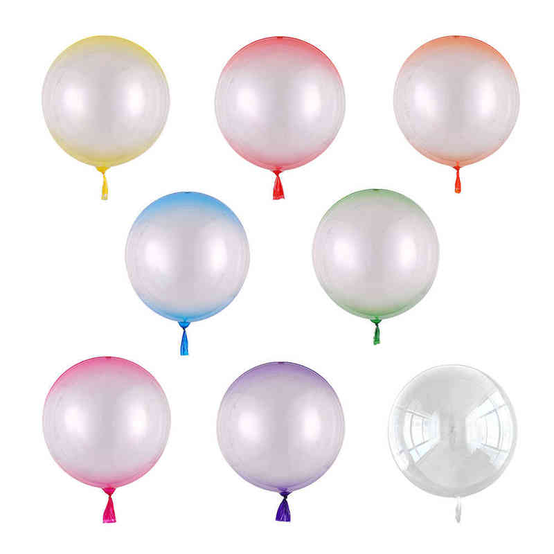 

Pcs Inch New Crystal Bubble Balloons Transparent Bobo Balloon Wedding Birthday Party Decorations Kids Toys Globes Baby Shower J220711