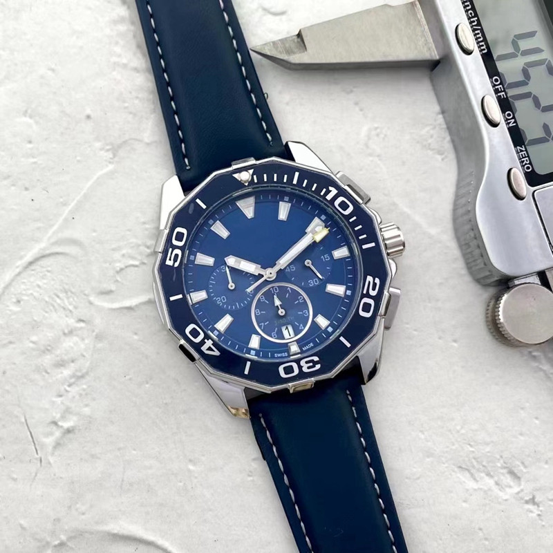 high quality Men Luxury Watch six stitches All dials work Automatic Quartz watches European Top brand chronograph clock Fashion leather Strap Mon-image-769279485