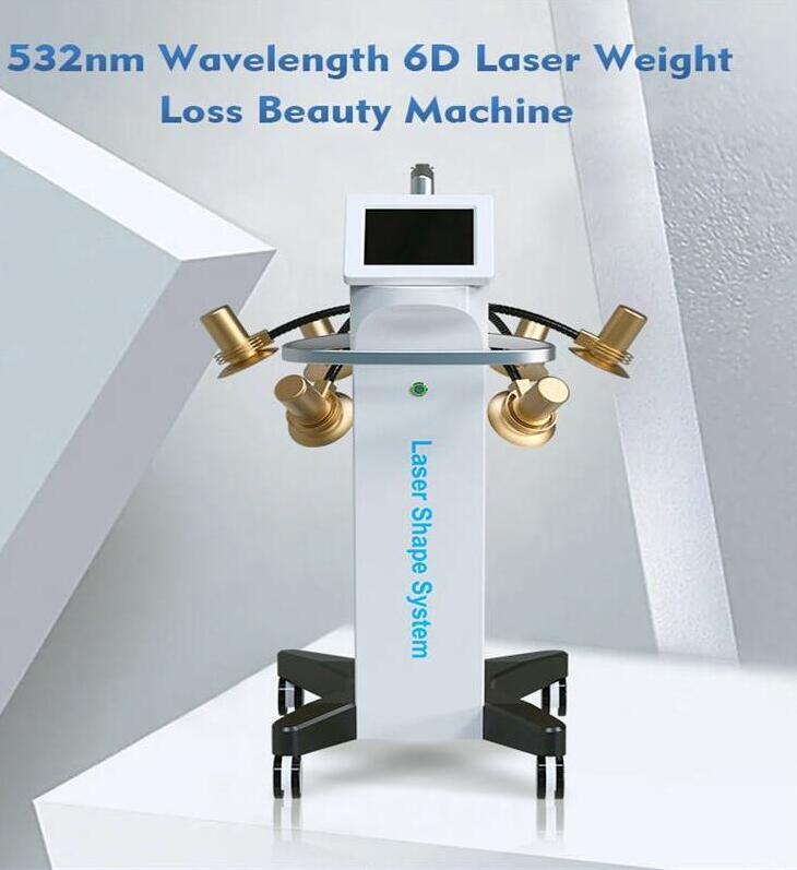 2021 new Version 532 wavelength lazer 6D Sculpting Weight Loss Fat Burning Beauty Machine with 532nm Laser Slimming Equipment body shape cavitati