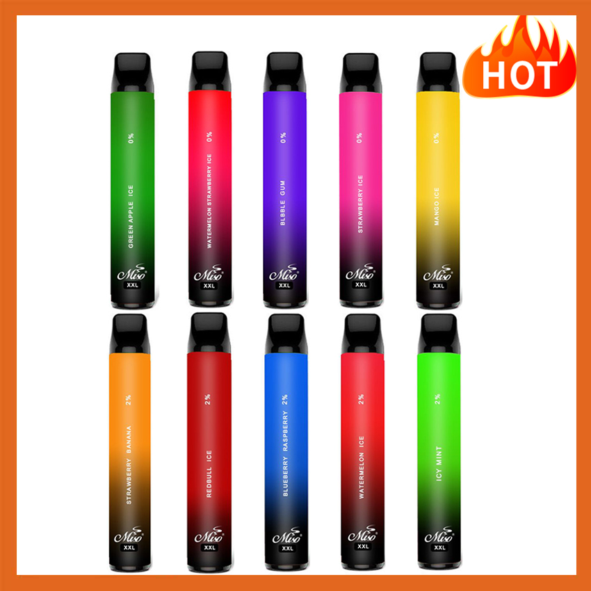 

Miso XXL 1600Puffs E cigarette Disposable vape Pod Kit 20 colors available, Multi
