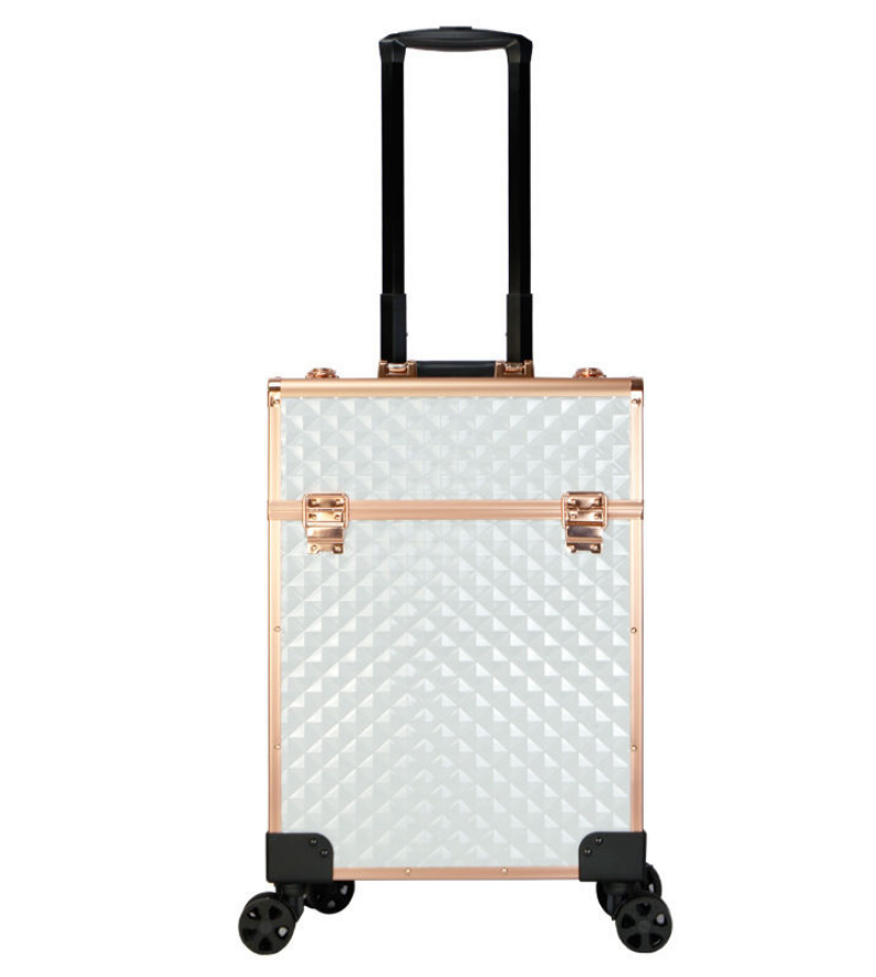 

Suitcases Rolling Makeup Train Case Hairdressing Trolley Stylist Beauty Salon Cosmetic Luggage Travel Organizer Tool BoxSuitcases