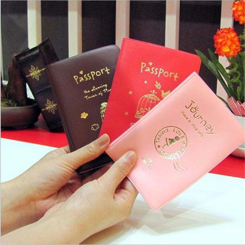 

Card Holders Travel Passport Cover Wallet Women Men Holder Purse ID Document Bag Pouch CaseCard, Pink