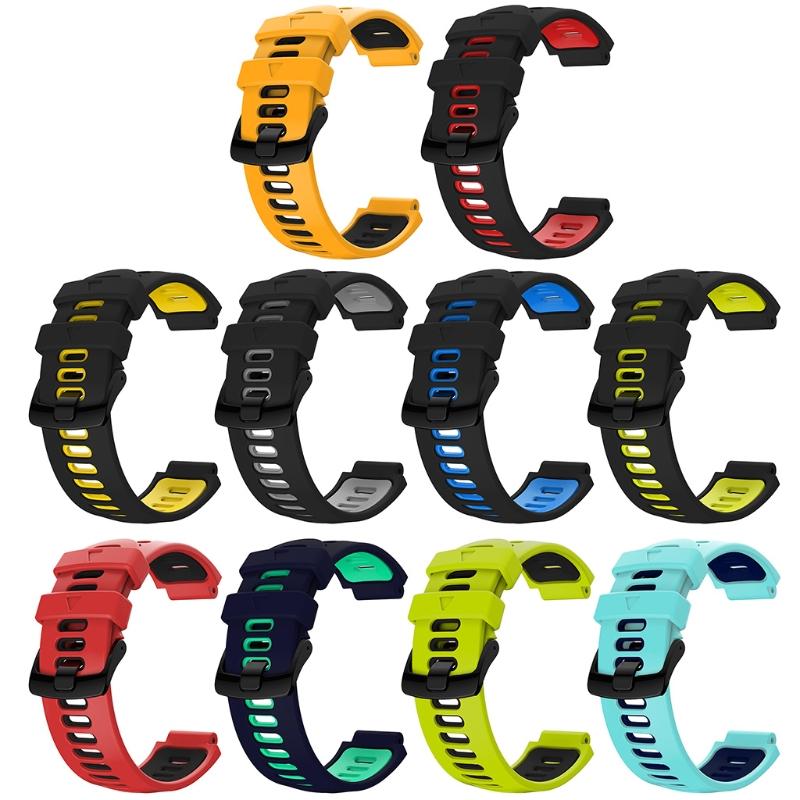 Watch Bands Outdoor Bracelet Replacement Steel Buckle Silicone Strap For Garmin- Forerunner 735xt/220/230/235/620/630 With Screw-image-759124247