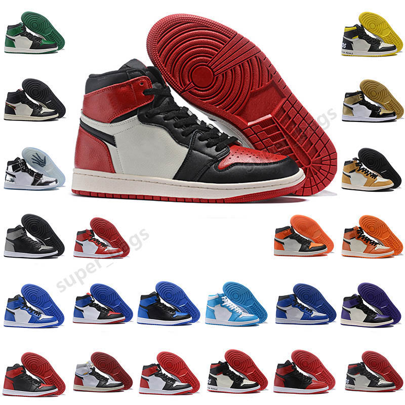 

mens basketball shoes high quality retro sports sneakers jumpman 1s dunks men running trainers 40 to 46, Box